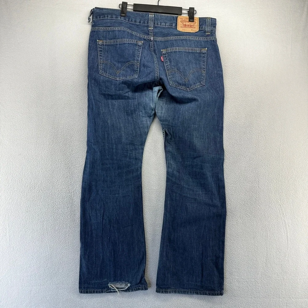 Vintage Levis Jeans Mens 36x32 Blue Denim 512 Bootcut Baggy Distressed Y2k 2000s